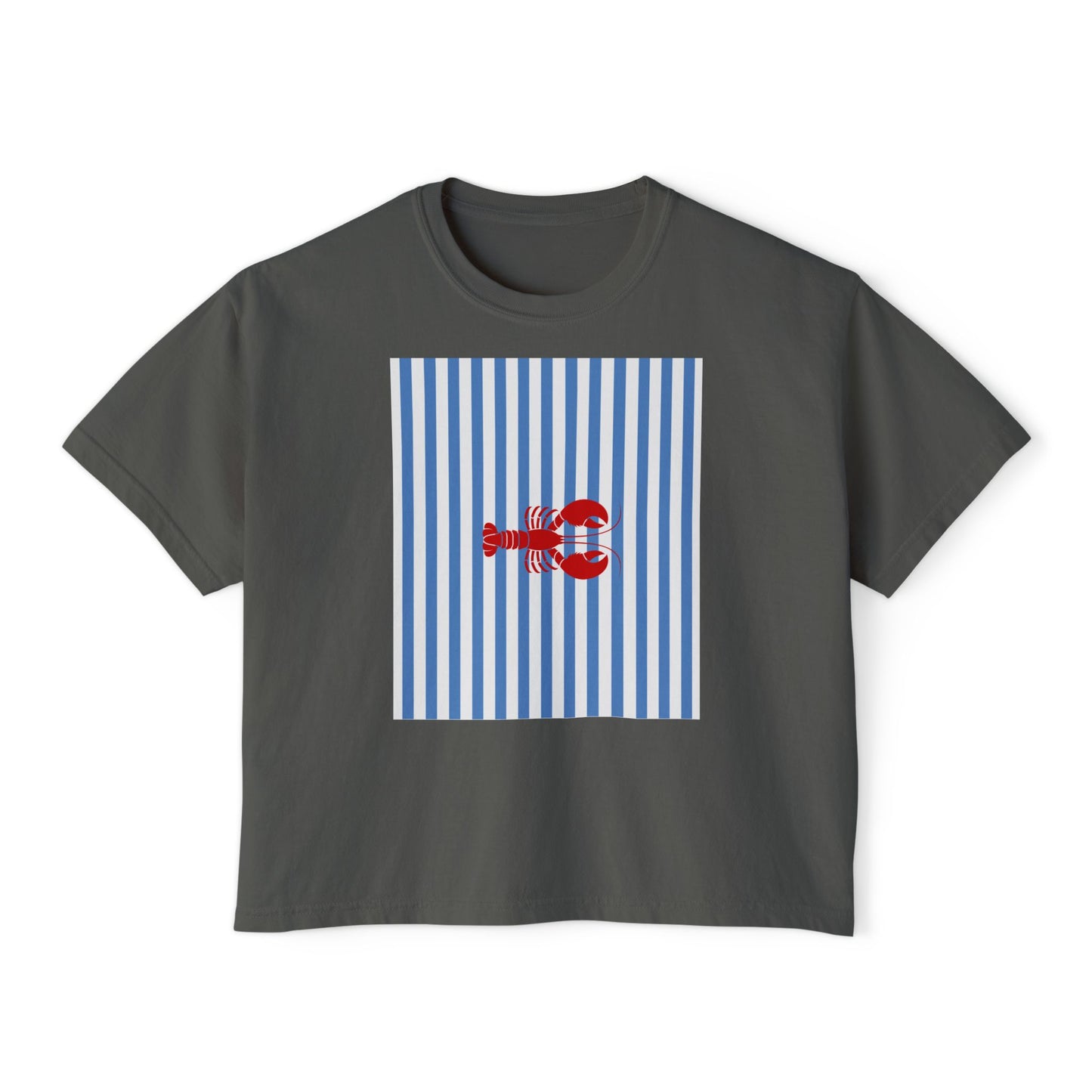 Lobster Stripe Women's Boxy Tee