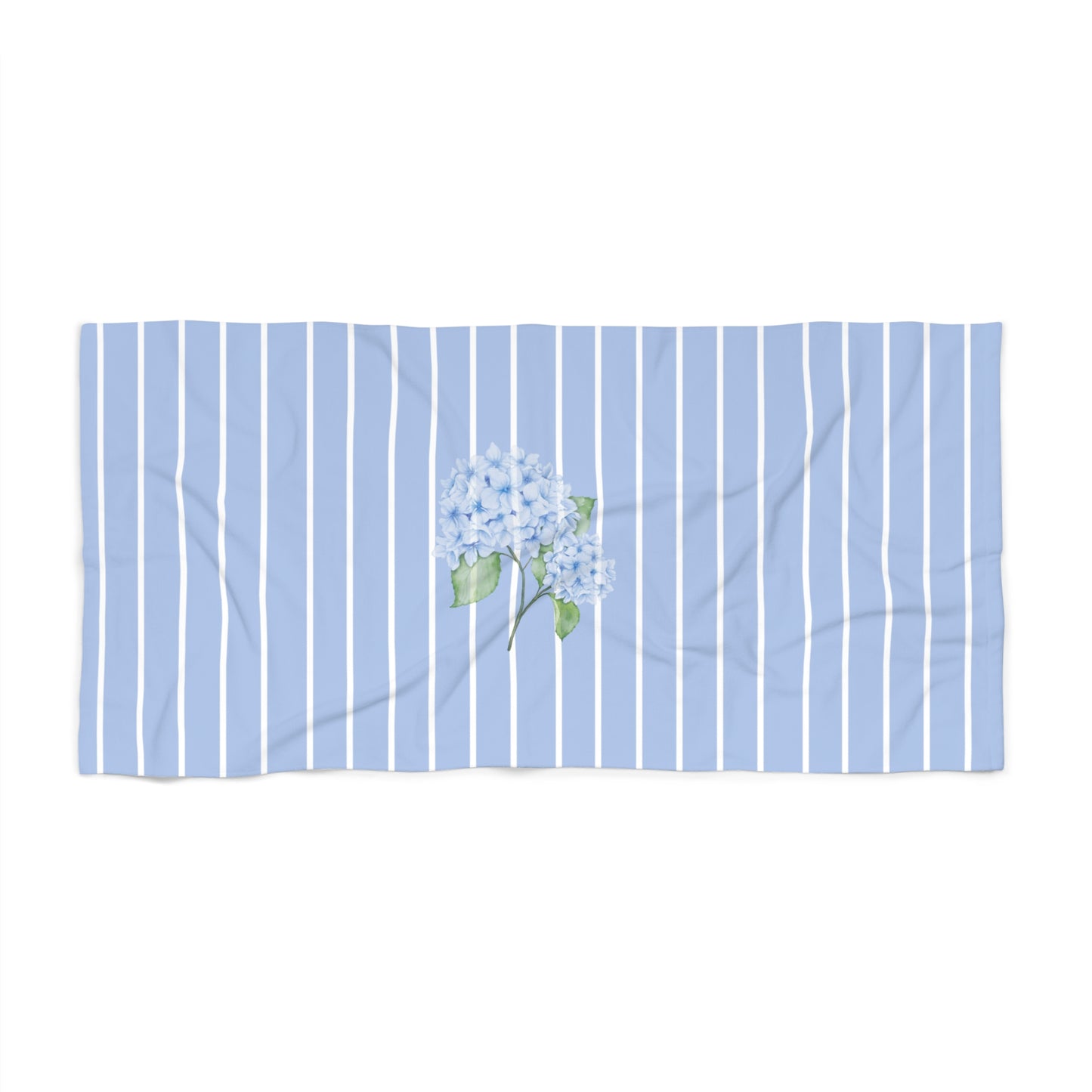 Hydrangea Stripe Beach Towel