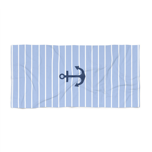 Anchor Striped Beach Towel