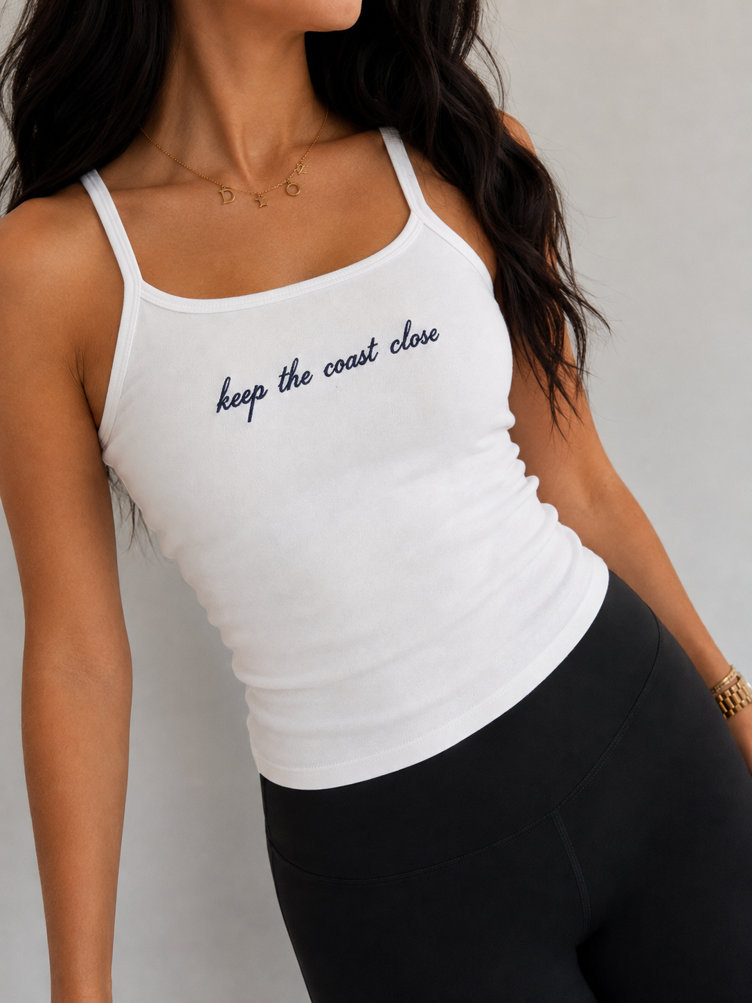 Keep the Coast Close | Embroidered Tank