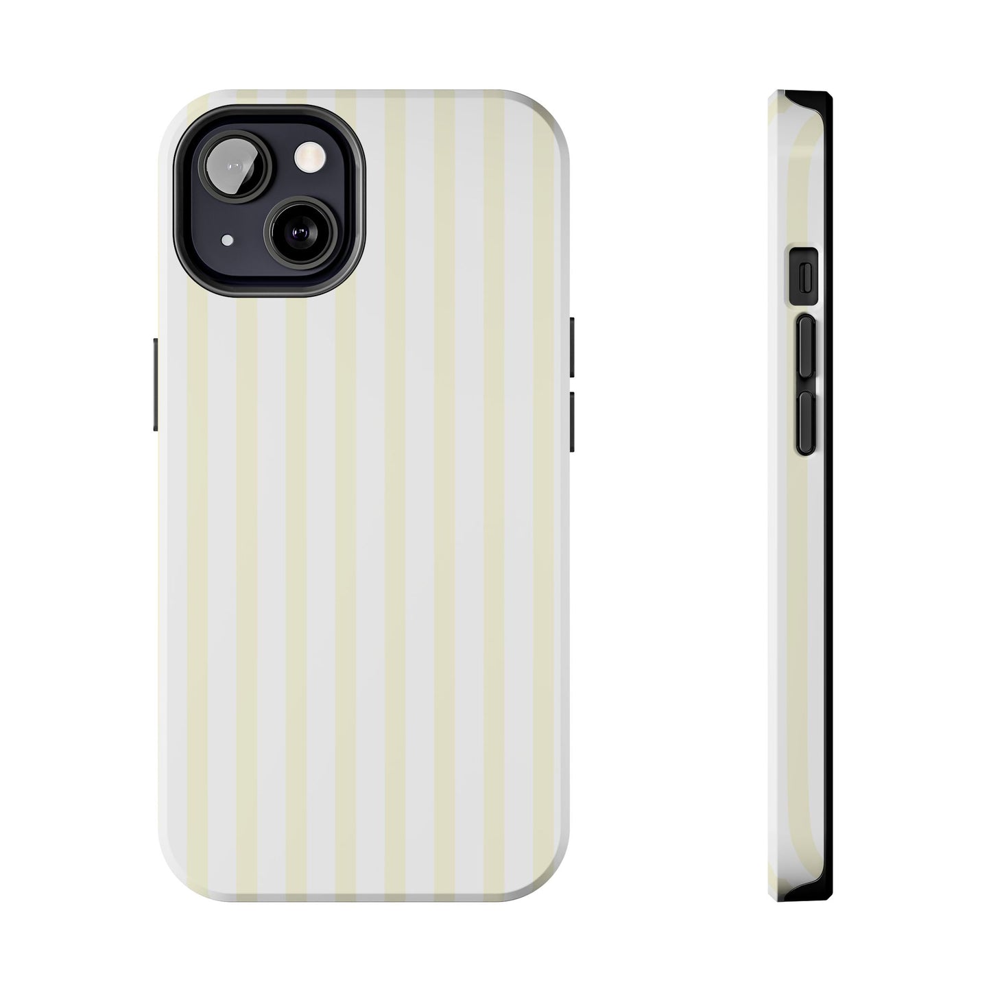 Butter & White Striped Phone Case
