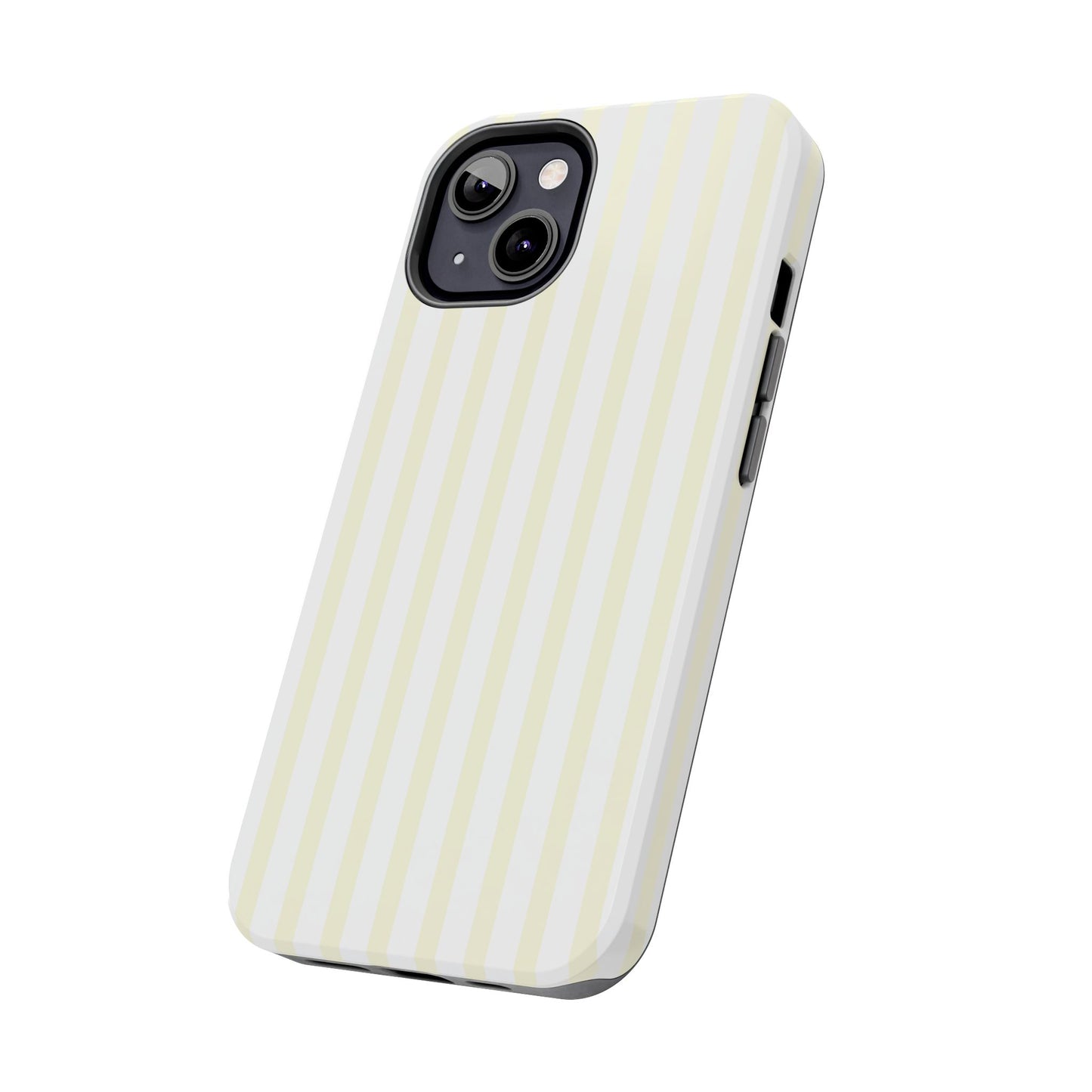 Butter & White Striped Phone Case