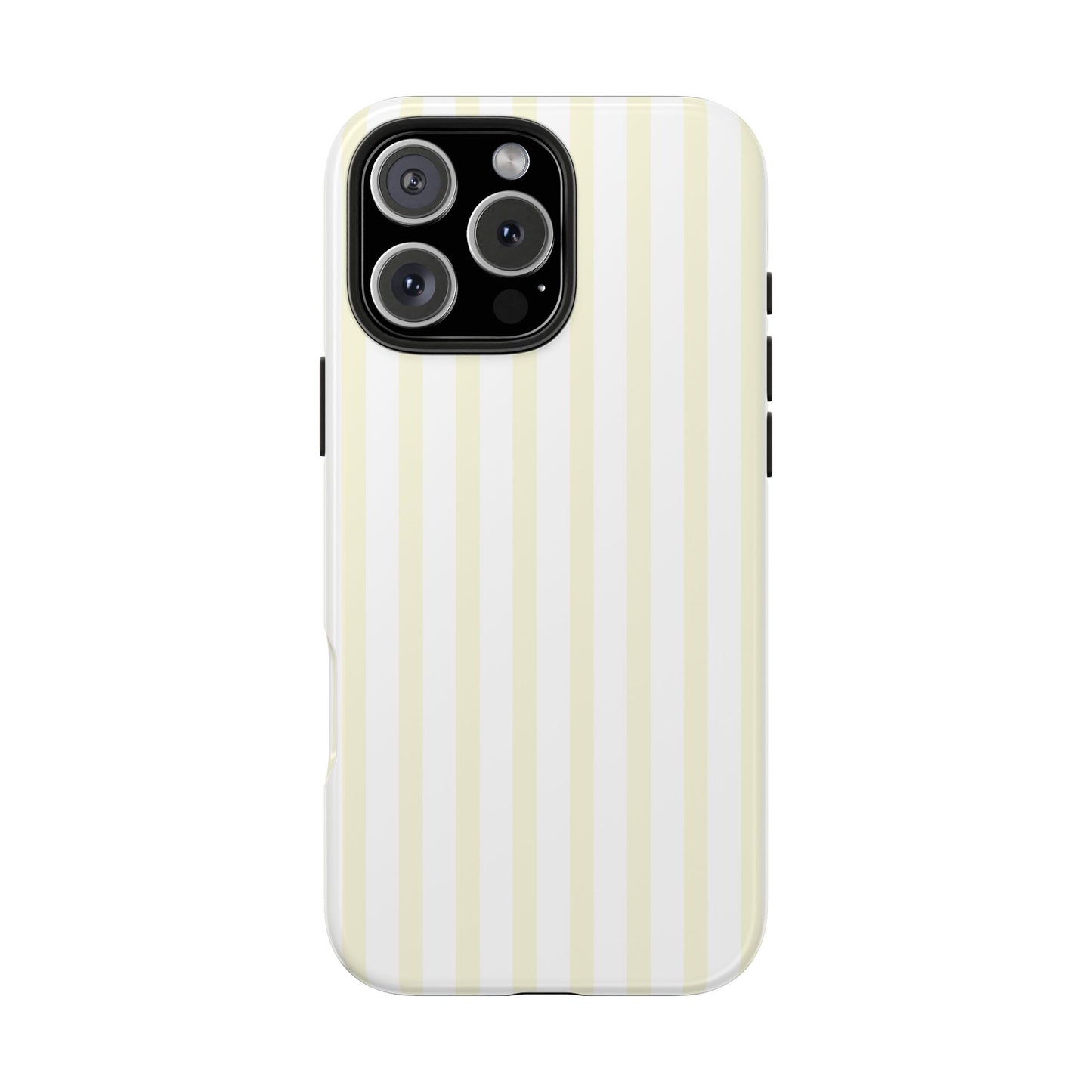 Butter & White Striped Phone Case