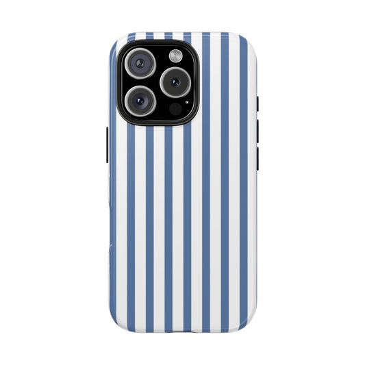 Grey Blue Striped Phone Case