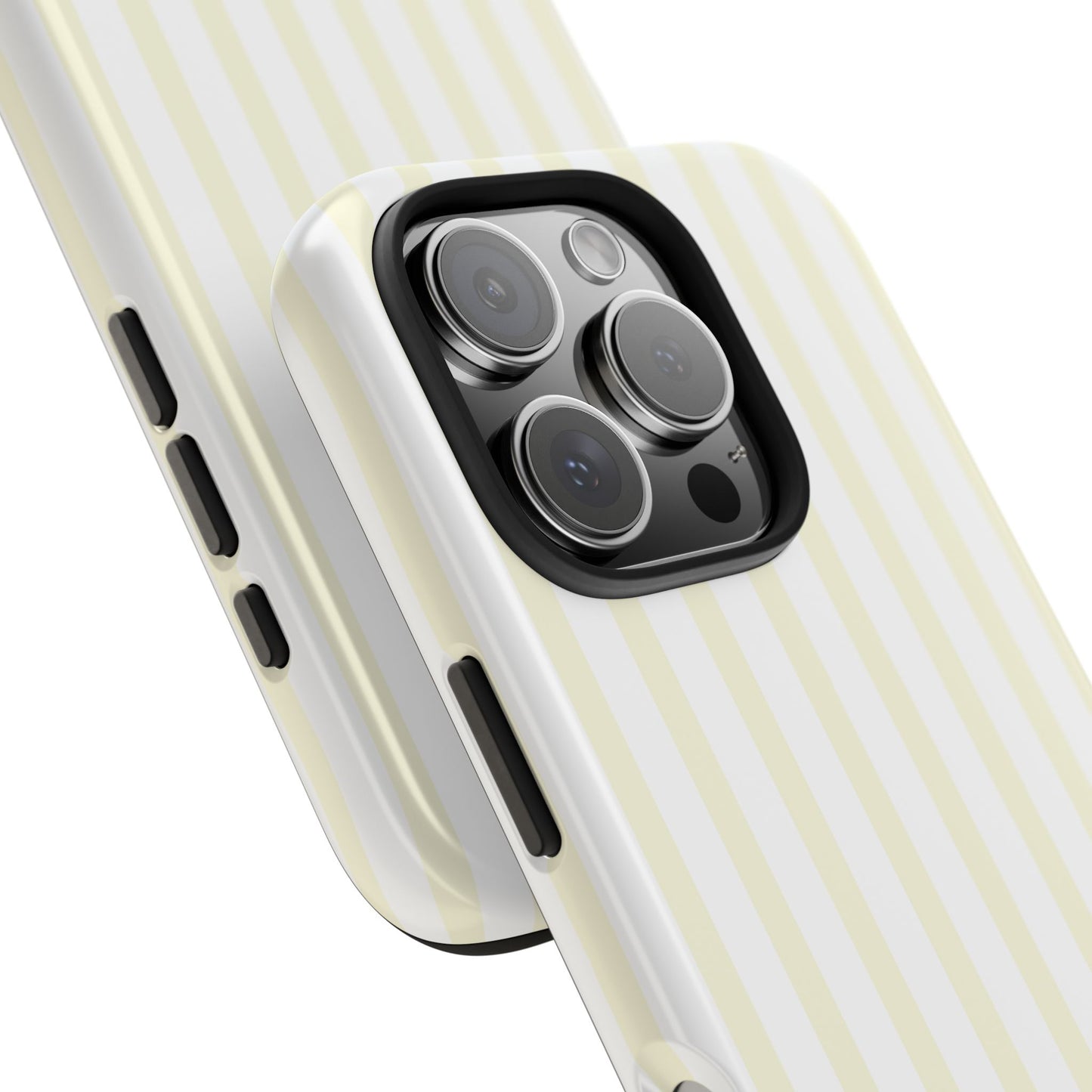 Butter & White Striped Phone Case