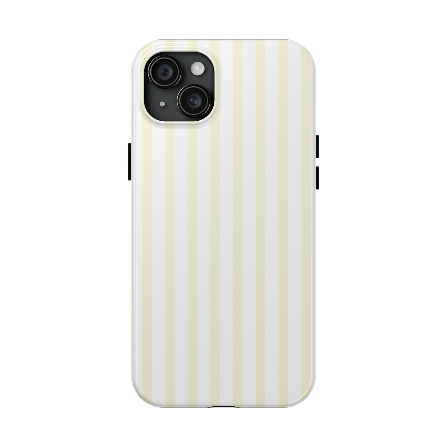 Butter & White Striped Phone Case