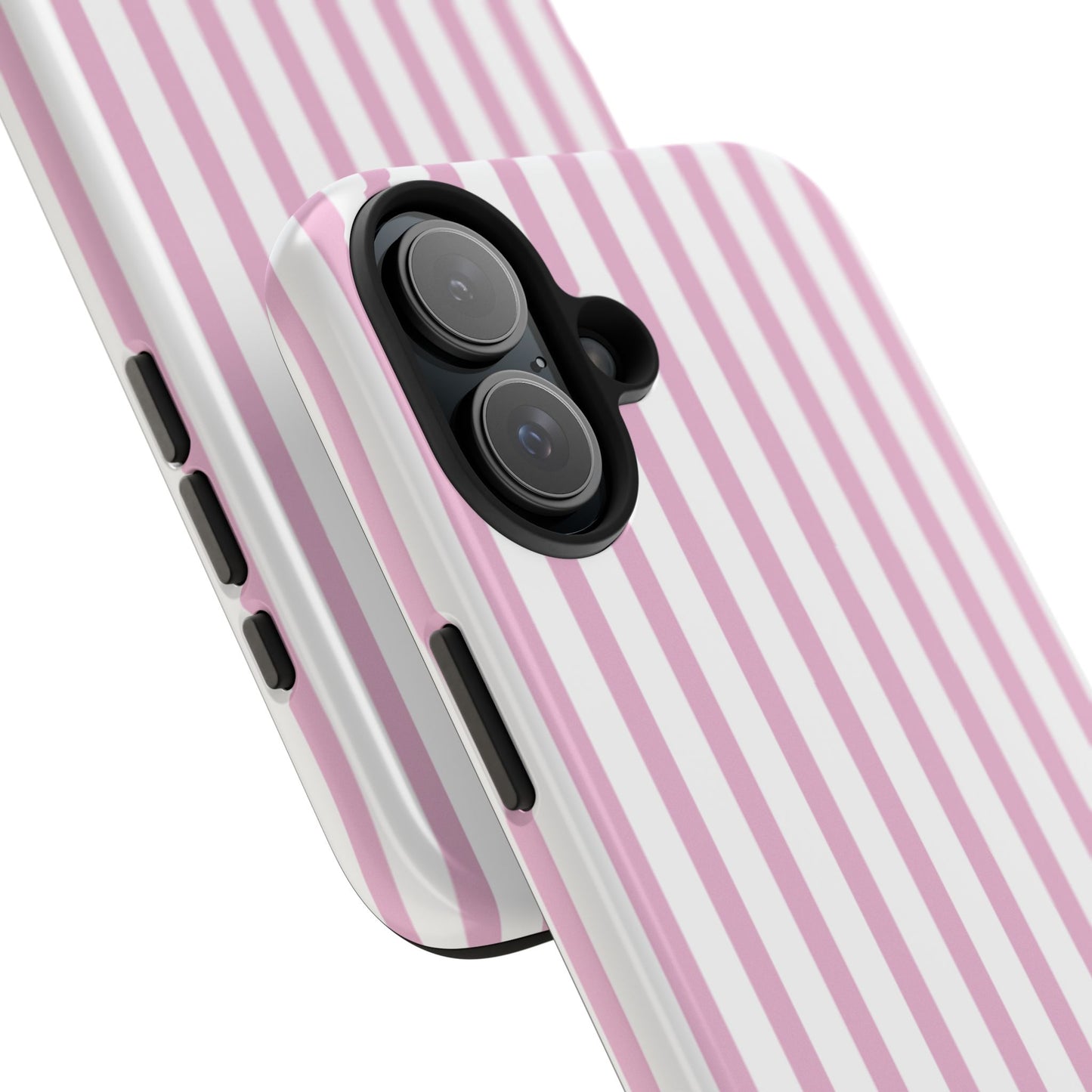 Pink & White Striped Phone Case