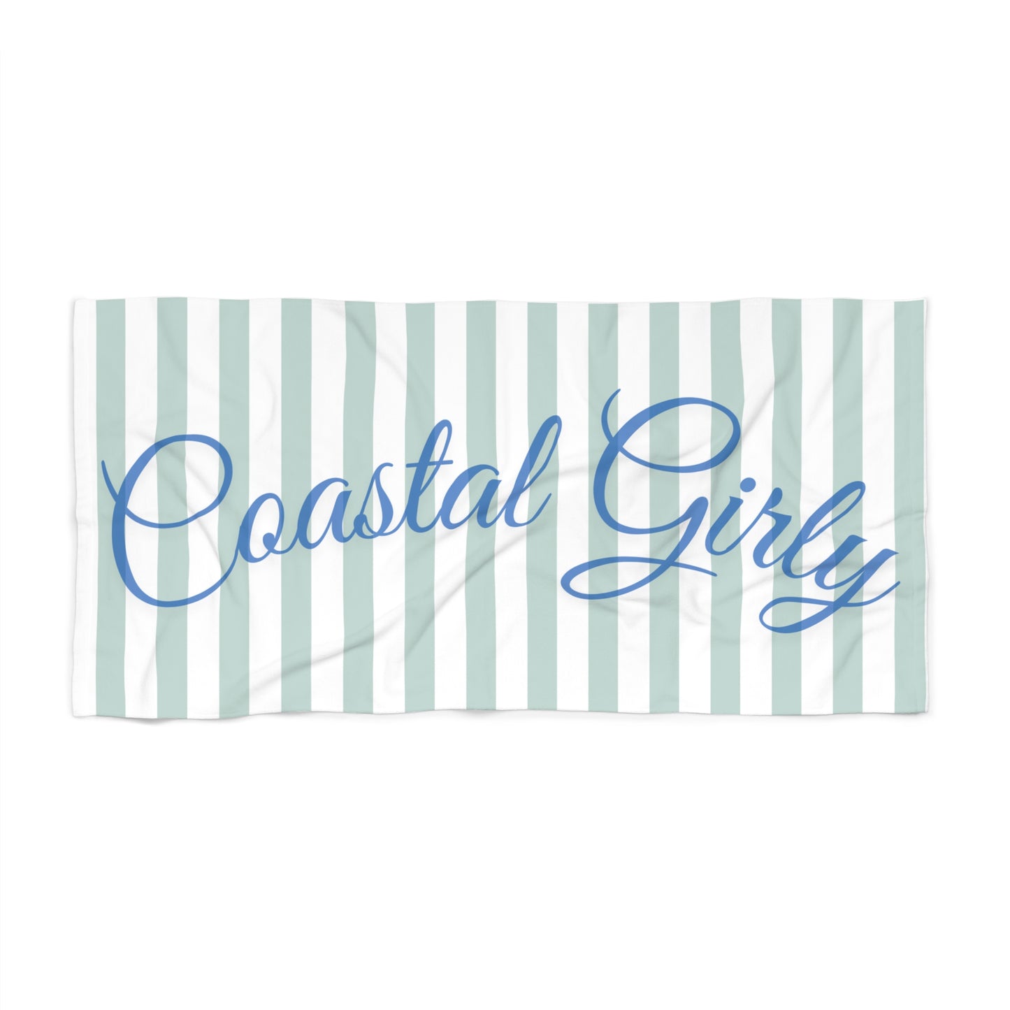Coastal Girly Striped Beach Towel