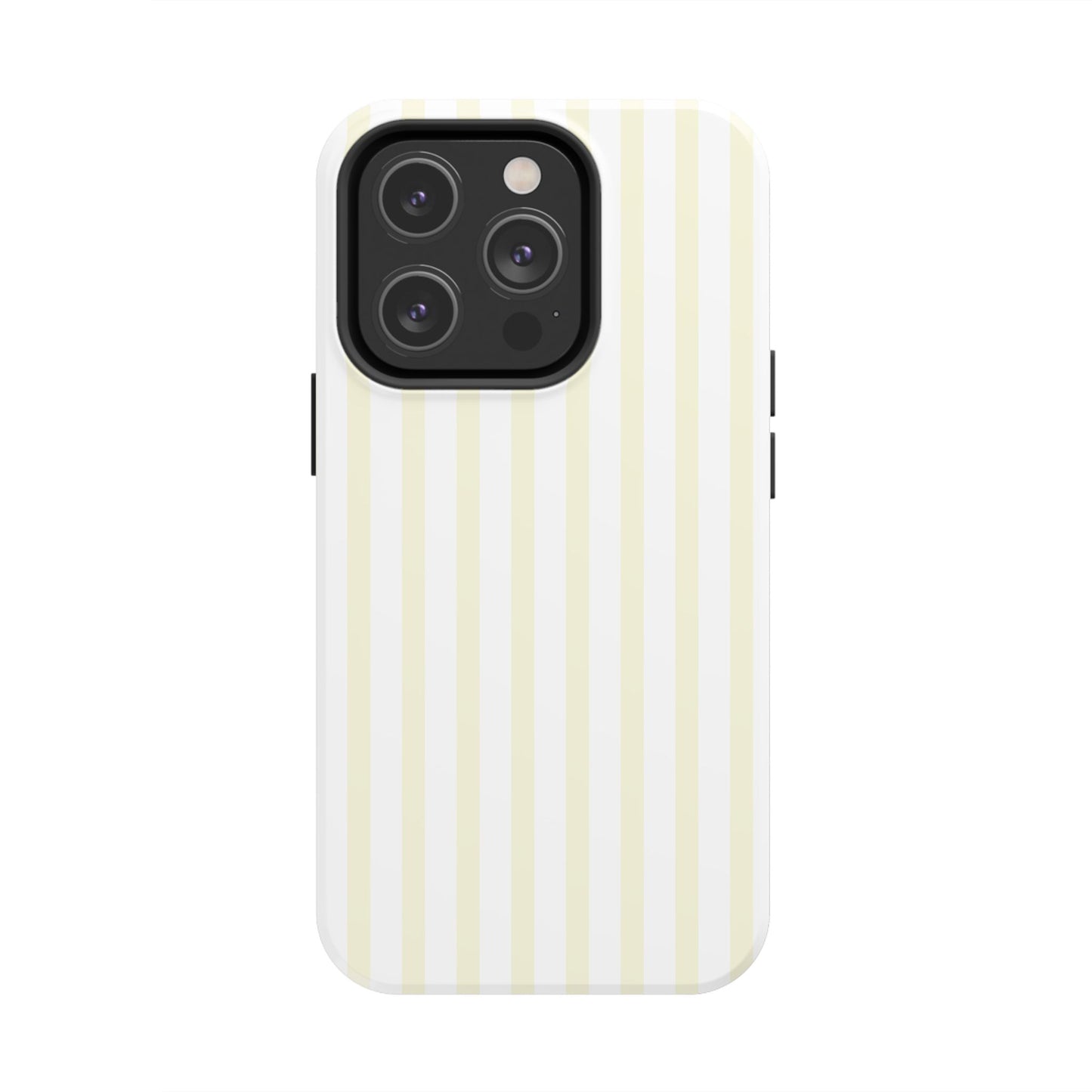 Butter & White Striped Phone Case