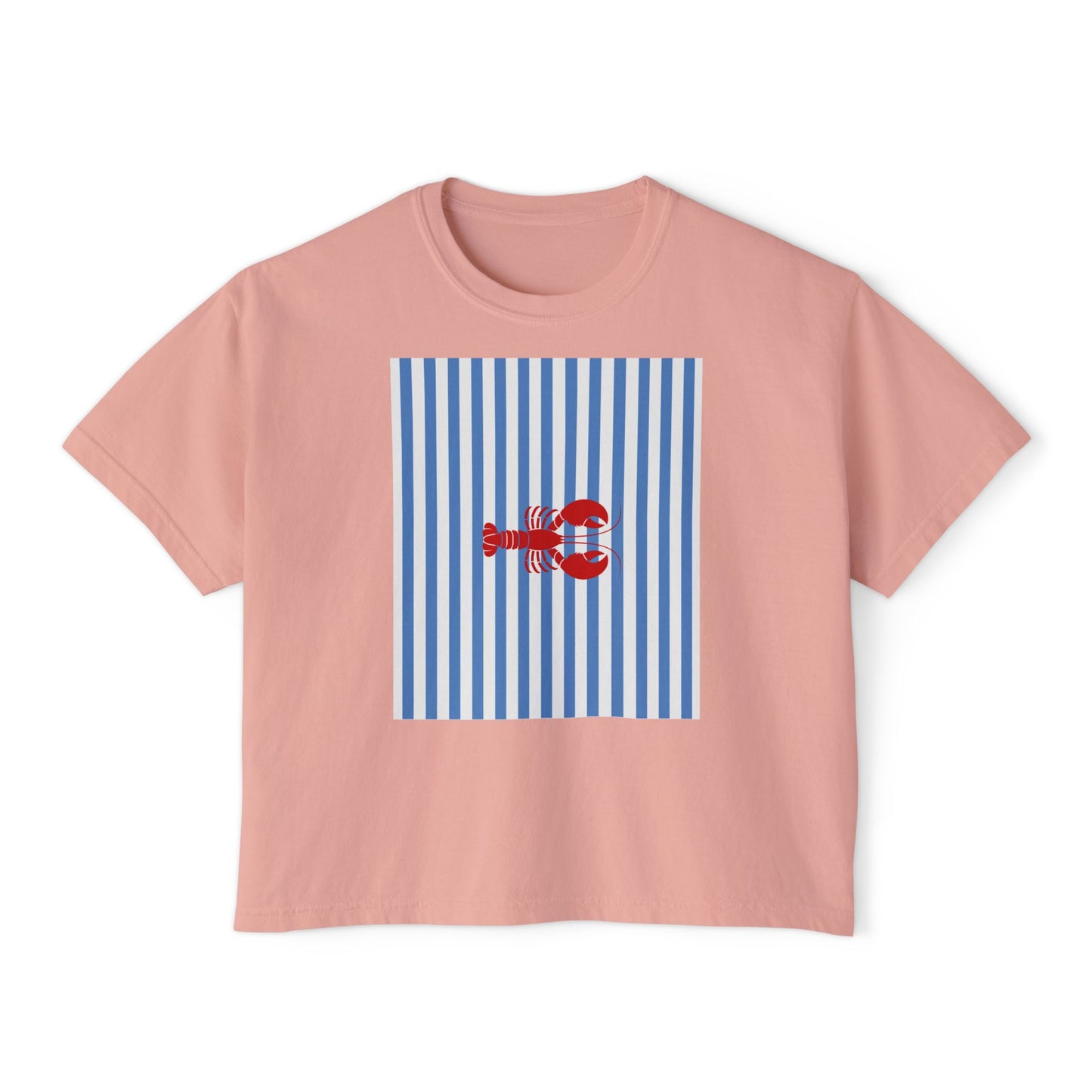Lobster Stripe Women's Boxy Tee