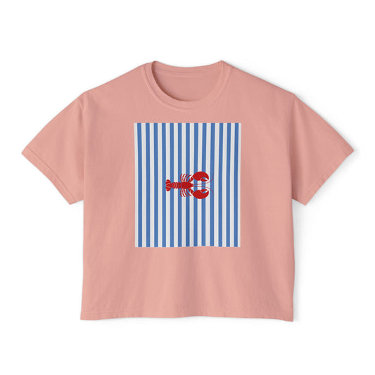 Lobster Stripe Women's Boxy Tee