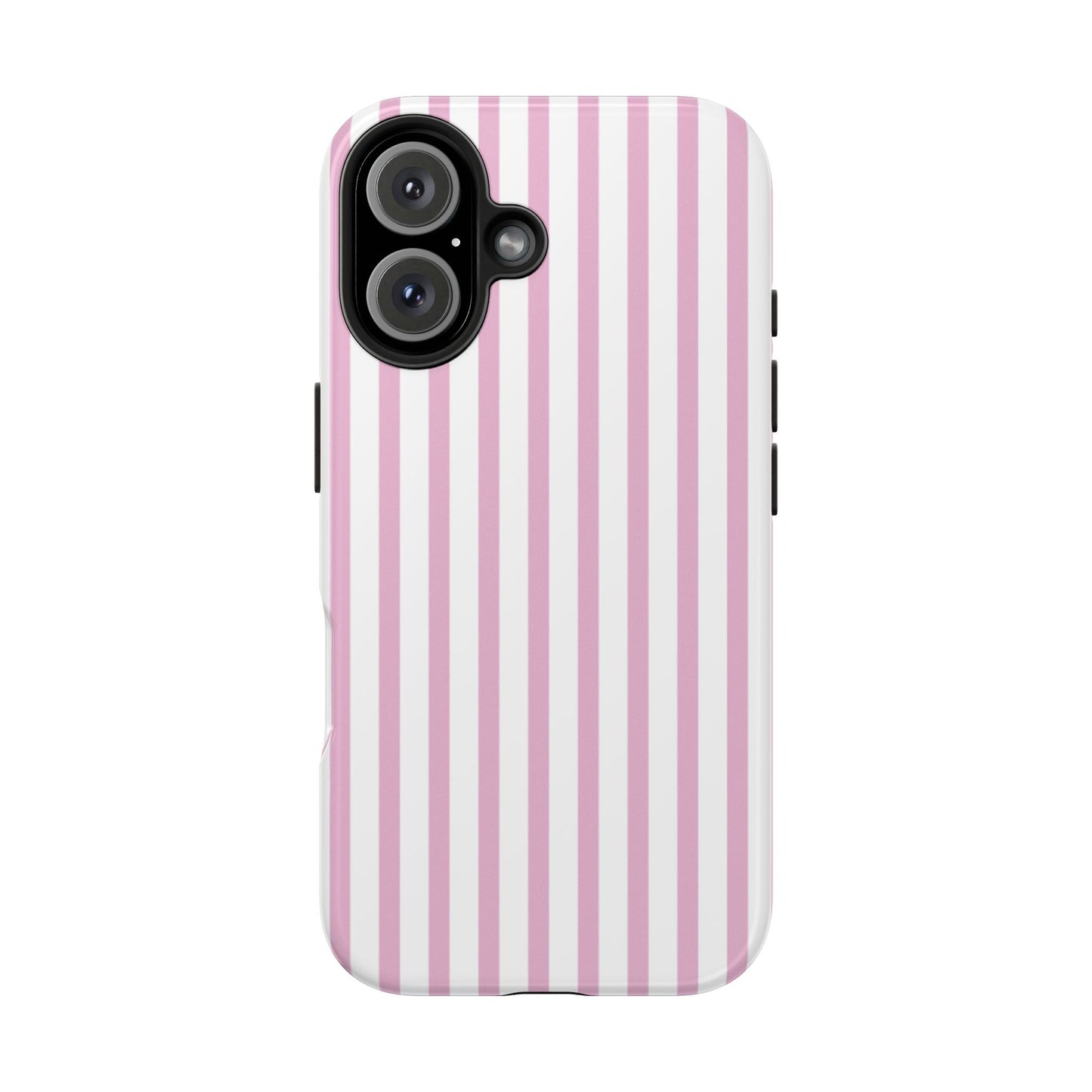 Pink & White Striped Phone Case
