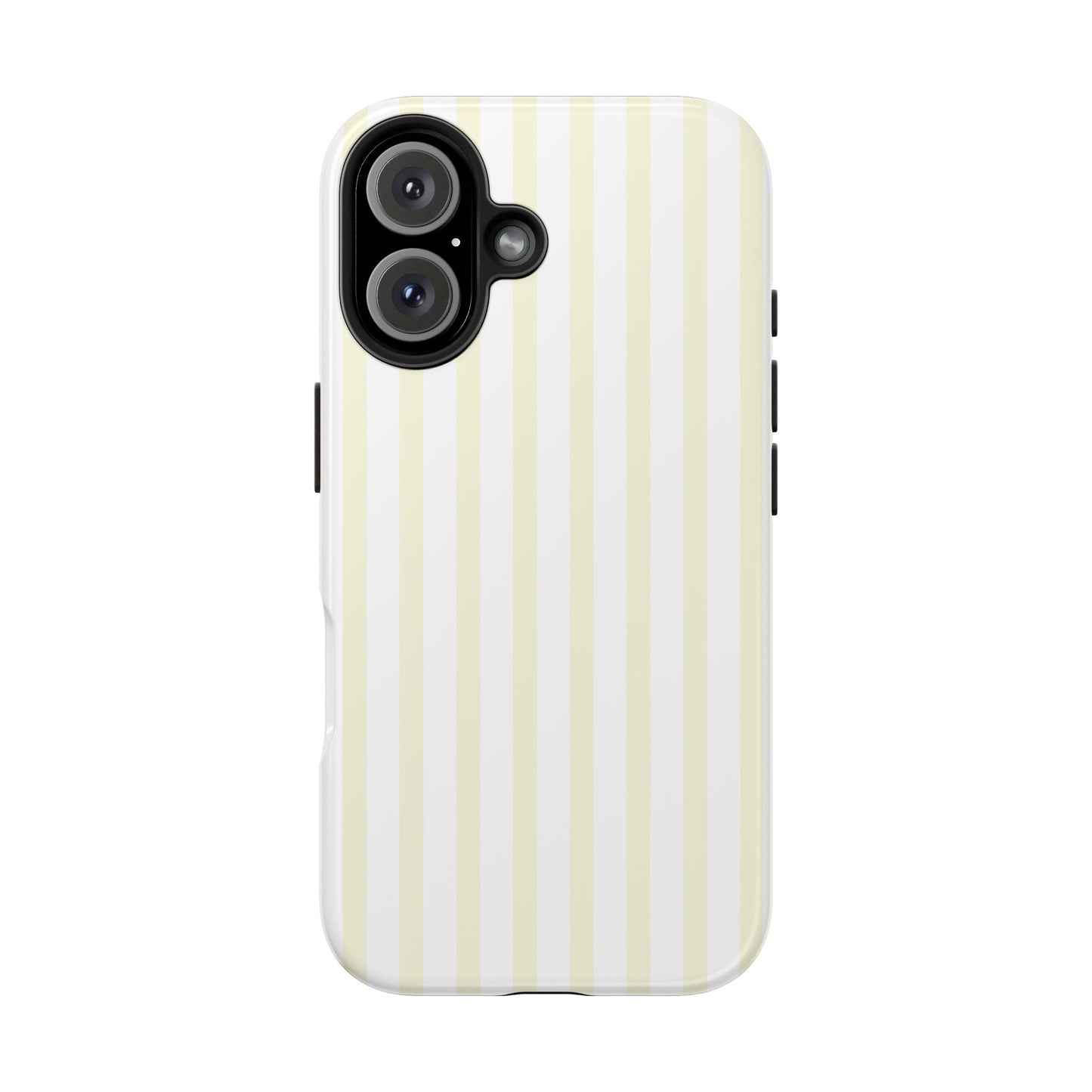 Butter & White Striped Phone Case