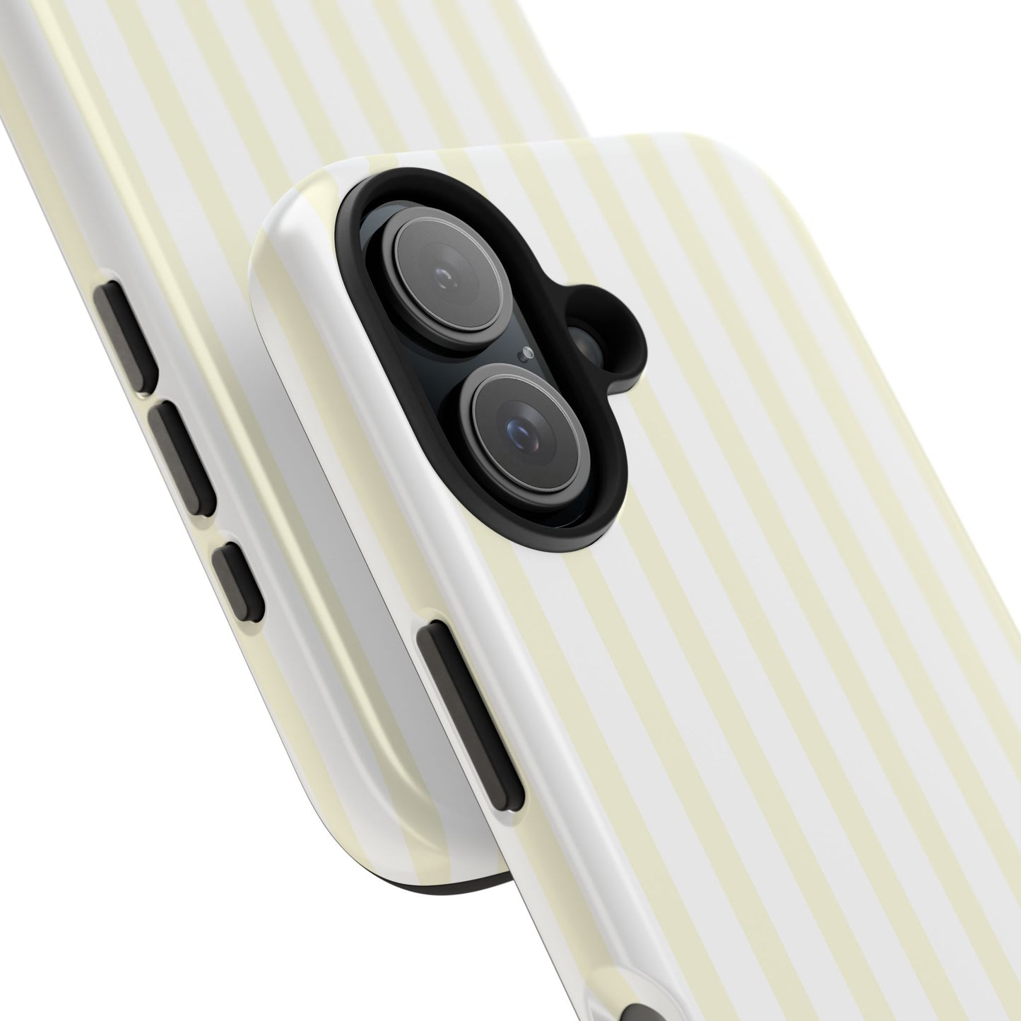 Butter & White Striped Phone Case
