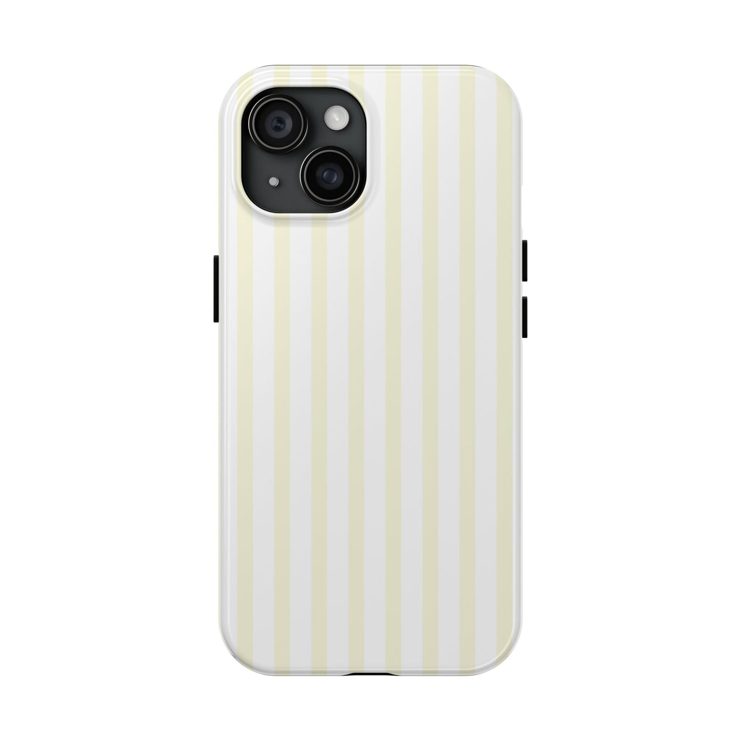 Butter & White Striped Phone Case