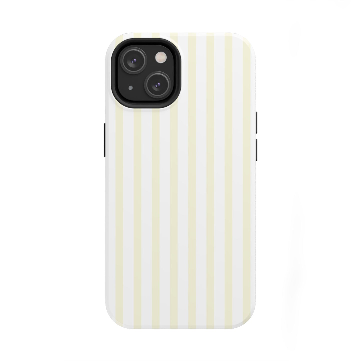 Butter & White Striped Phone Case