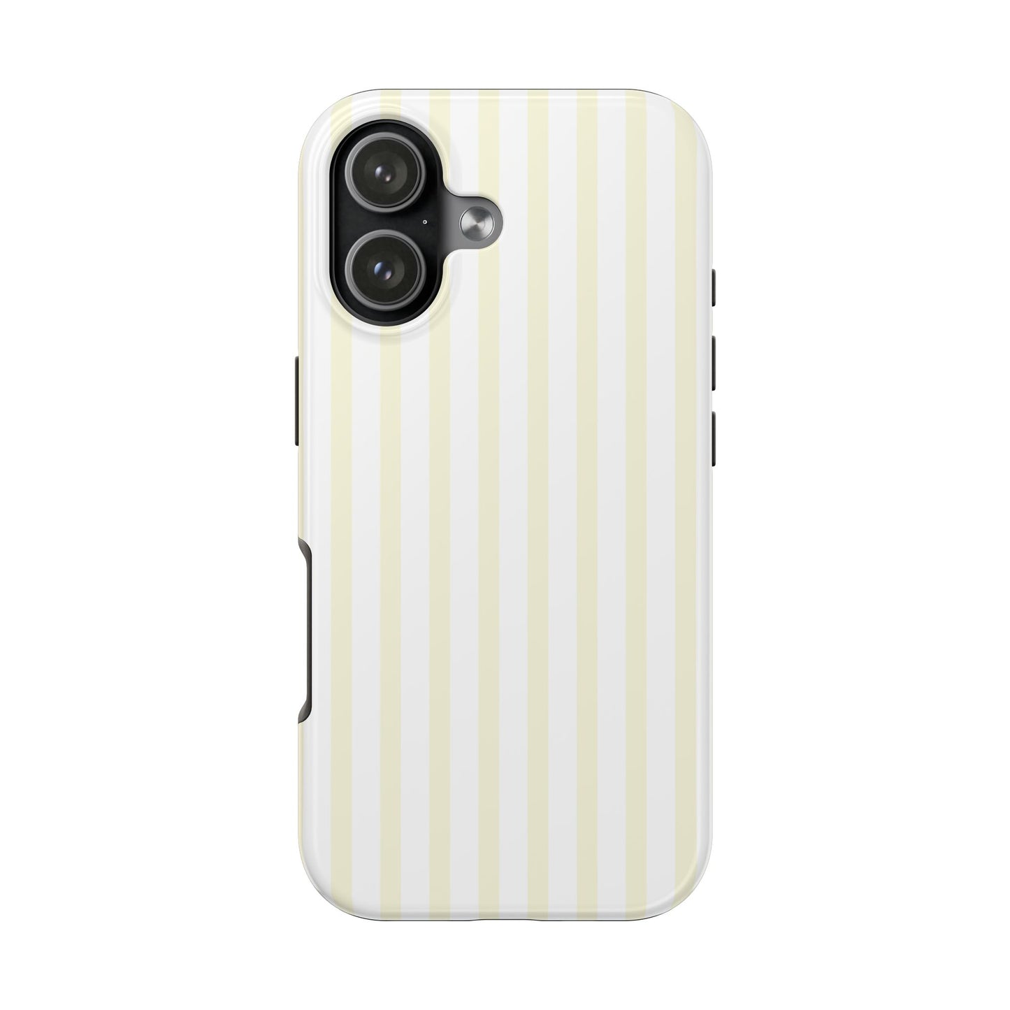 Butter & White Striped Phone Case