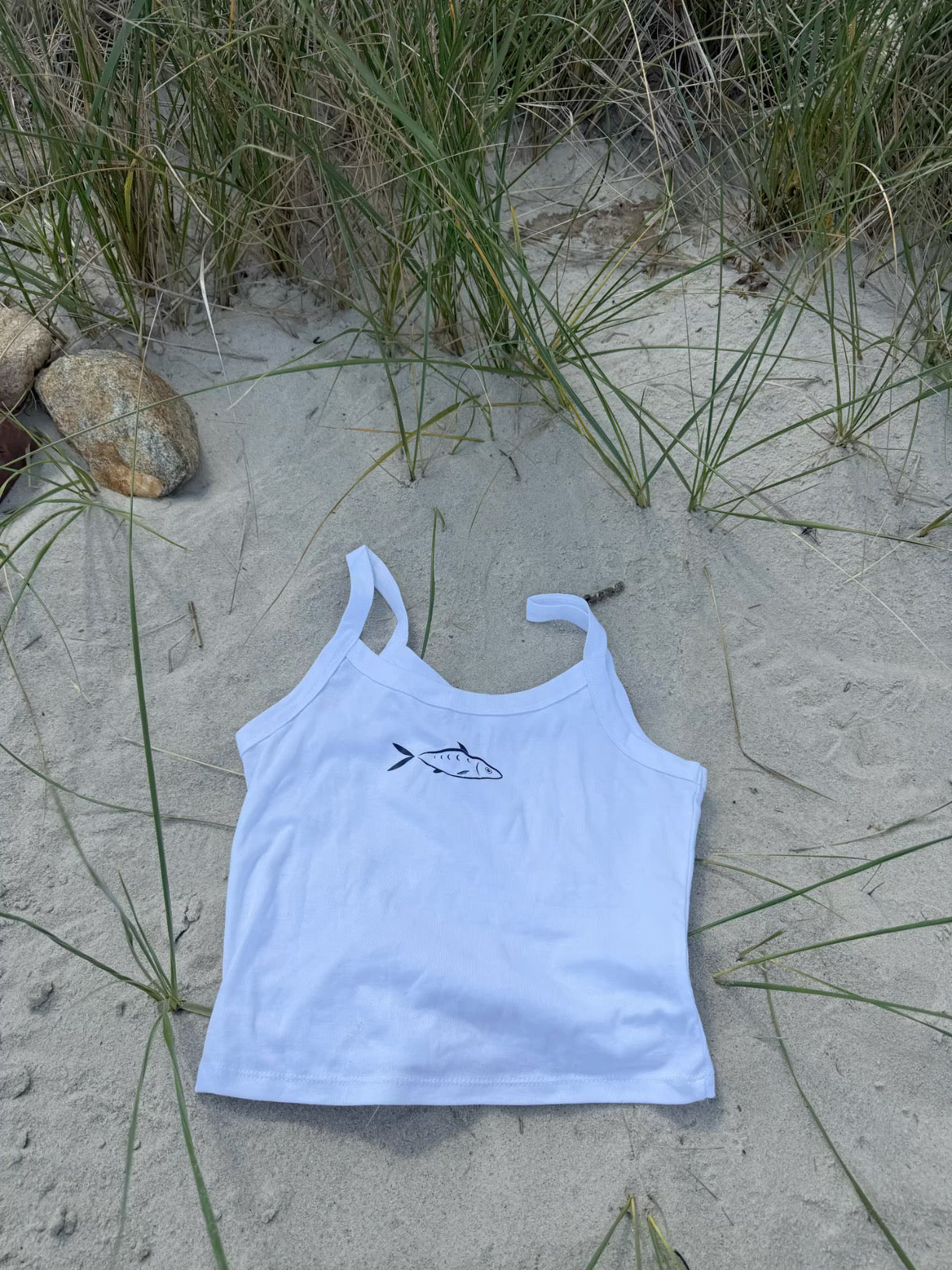 Fishy Spaghetti Strap Tank | Cotton Blendi