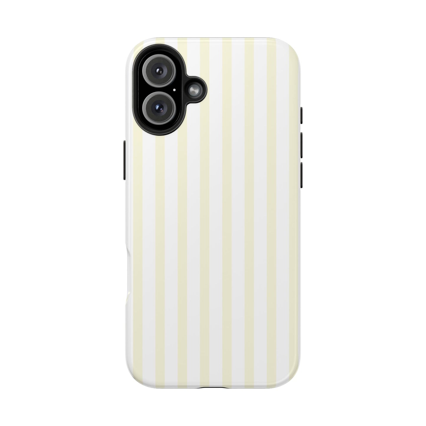 Butter & White Striped Phone Case