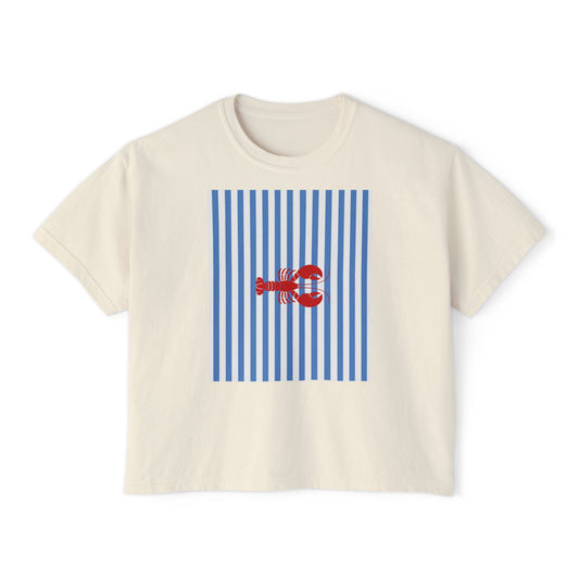 Lobster Stripe Women's Boxy Tee