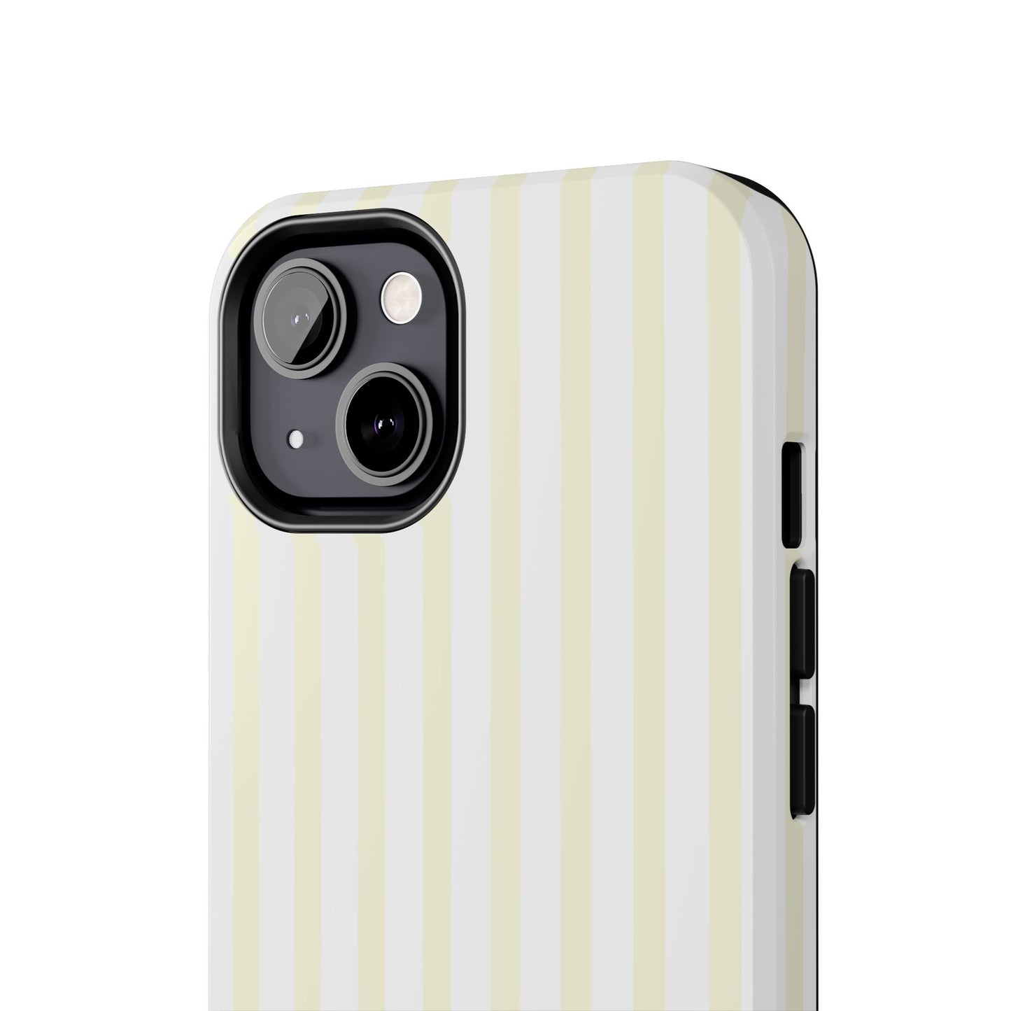 Butter & White Striped Phone Case