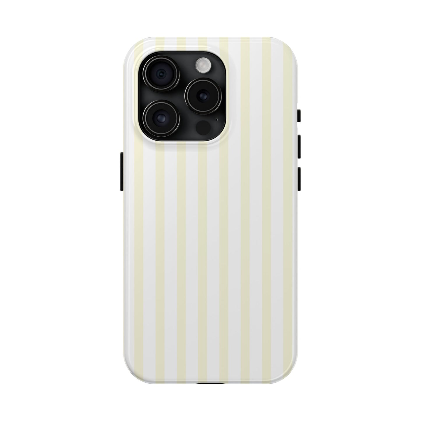 Butter & White Striped Phone Case