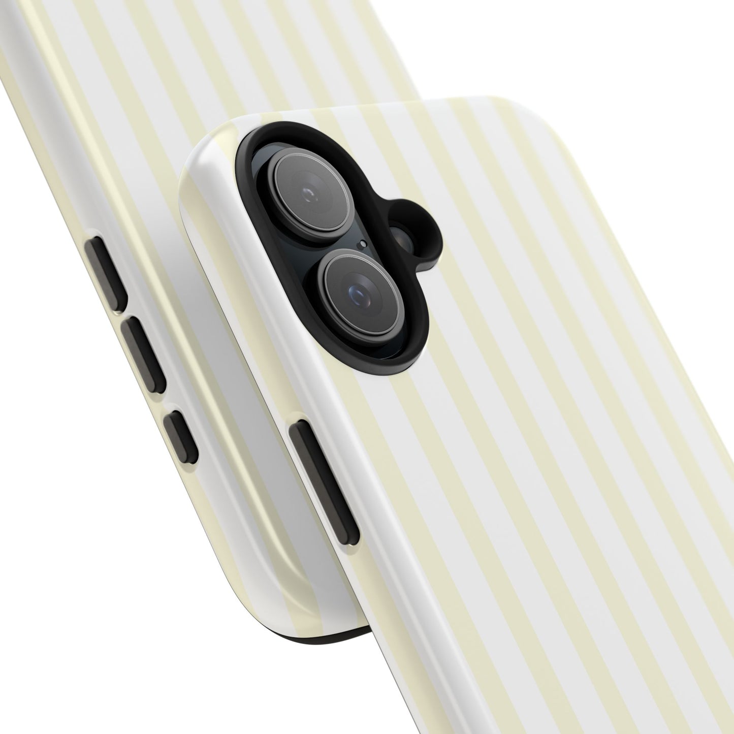 Butter & White Striped Phone Case