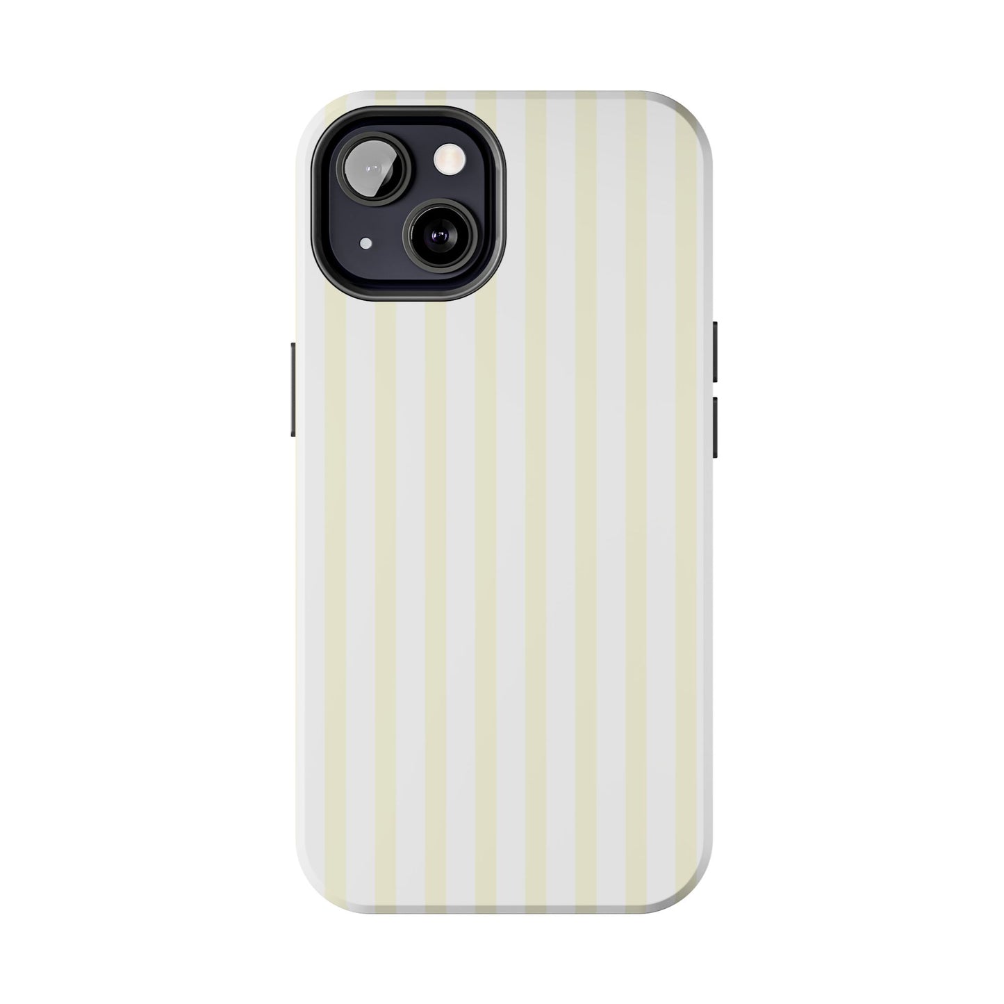 Butter & White Striped Phone Case