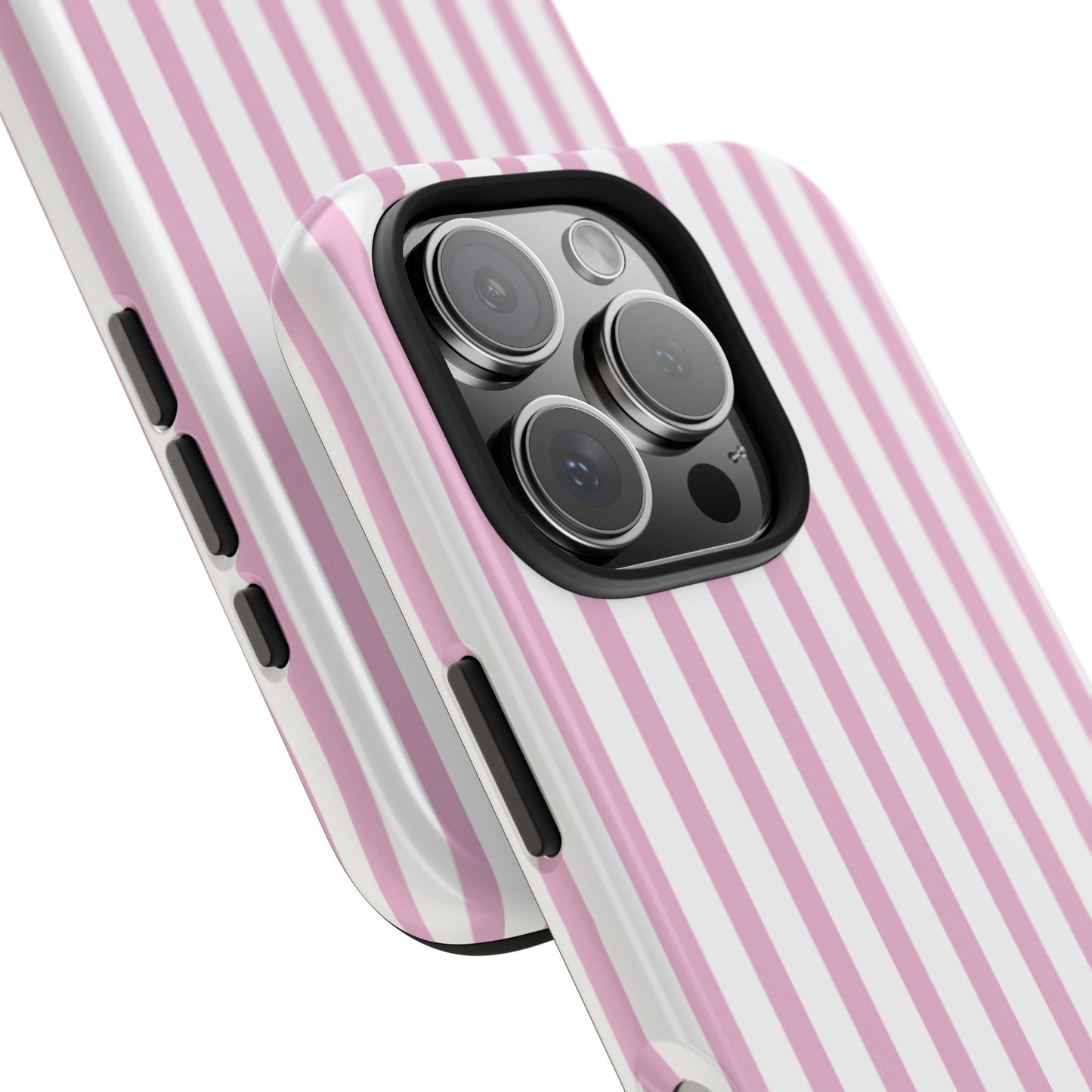Pink & White Striped Phone Case