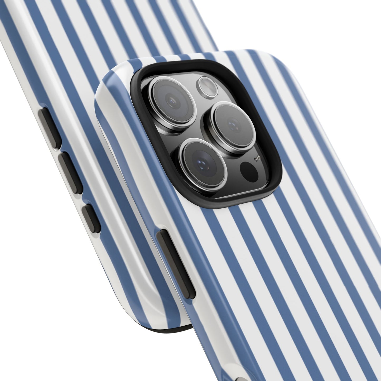 Grey Blue Striped Phone Case