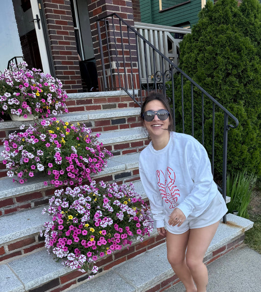 Red Lobster Outline Crewneck Sweatshirt
