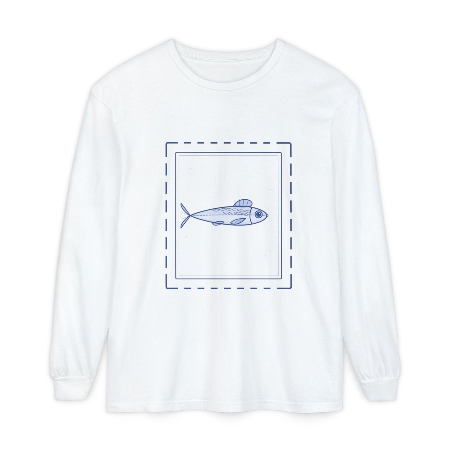 Vintage Fish Stamp Long Sleeve