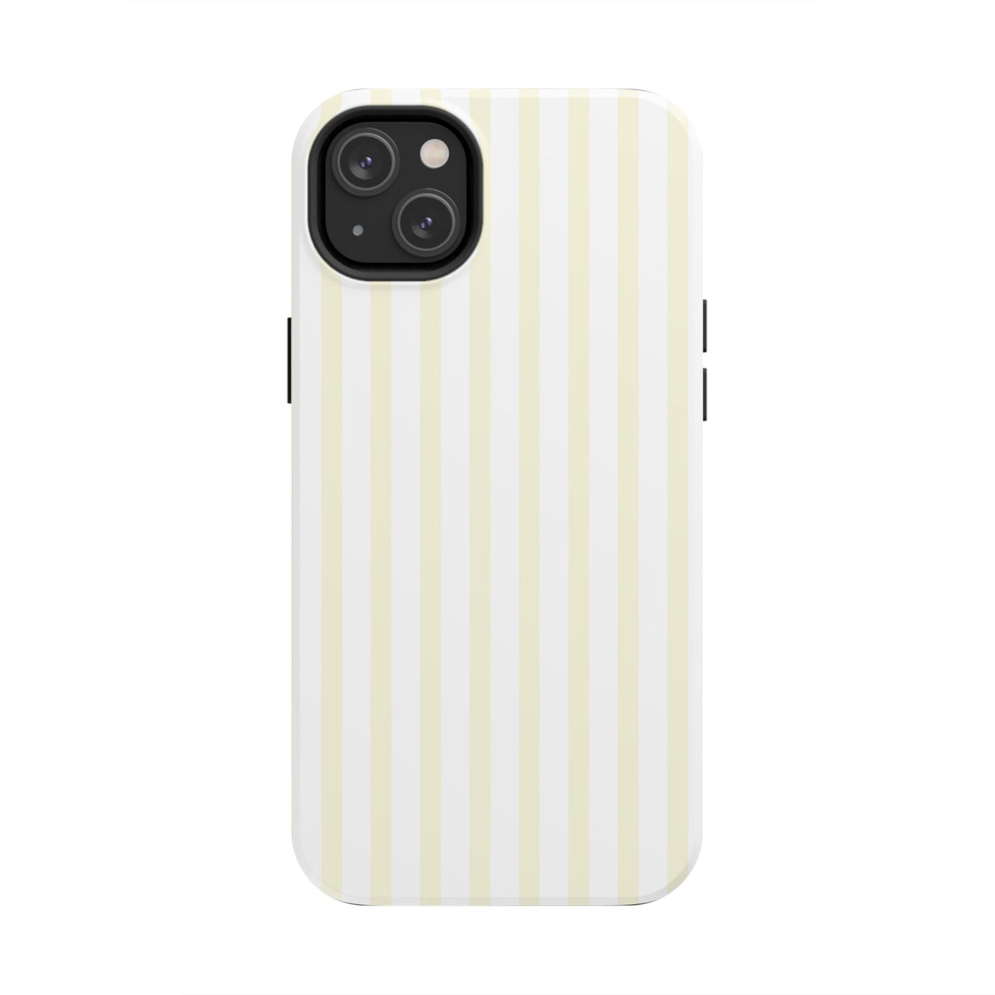 Butter & White Striped Phone Case