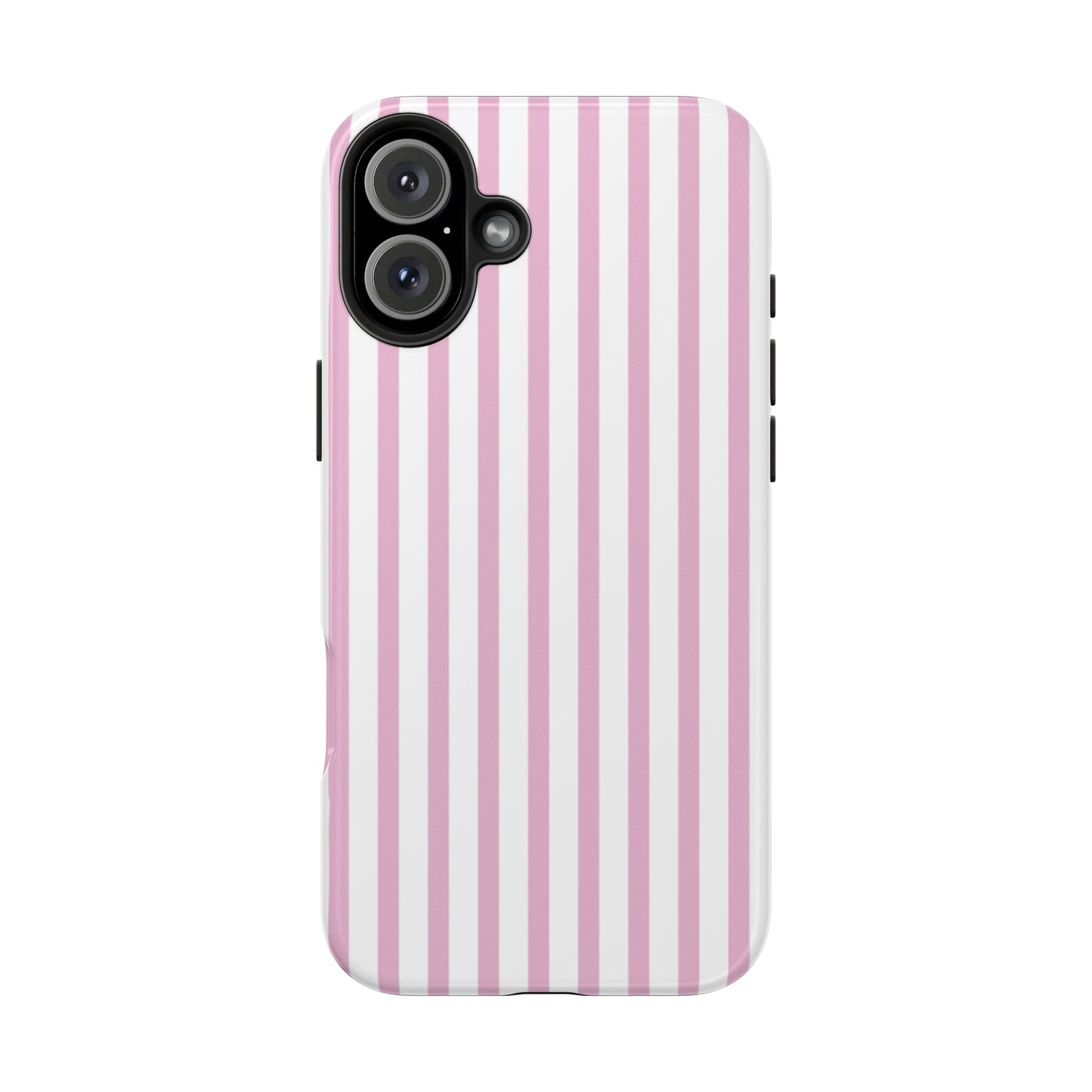 Pink & White Striped Phone Case