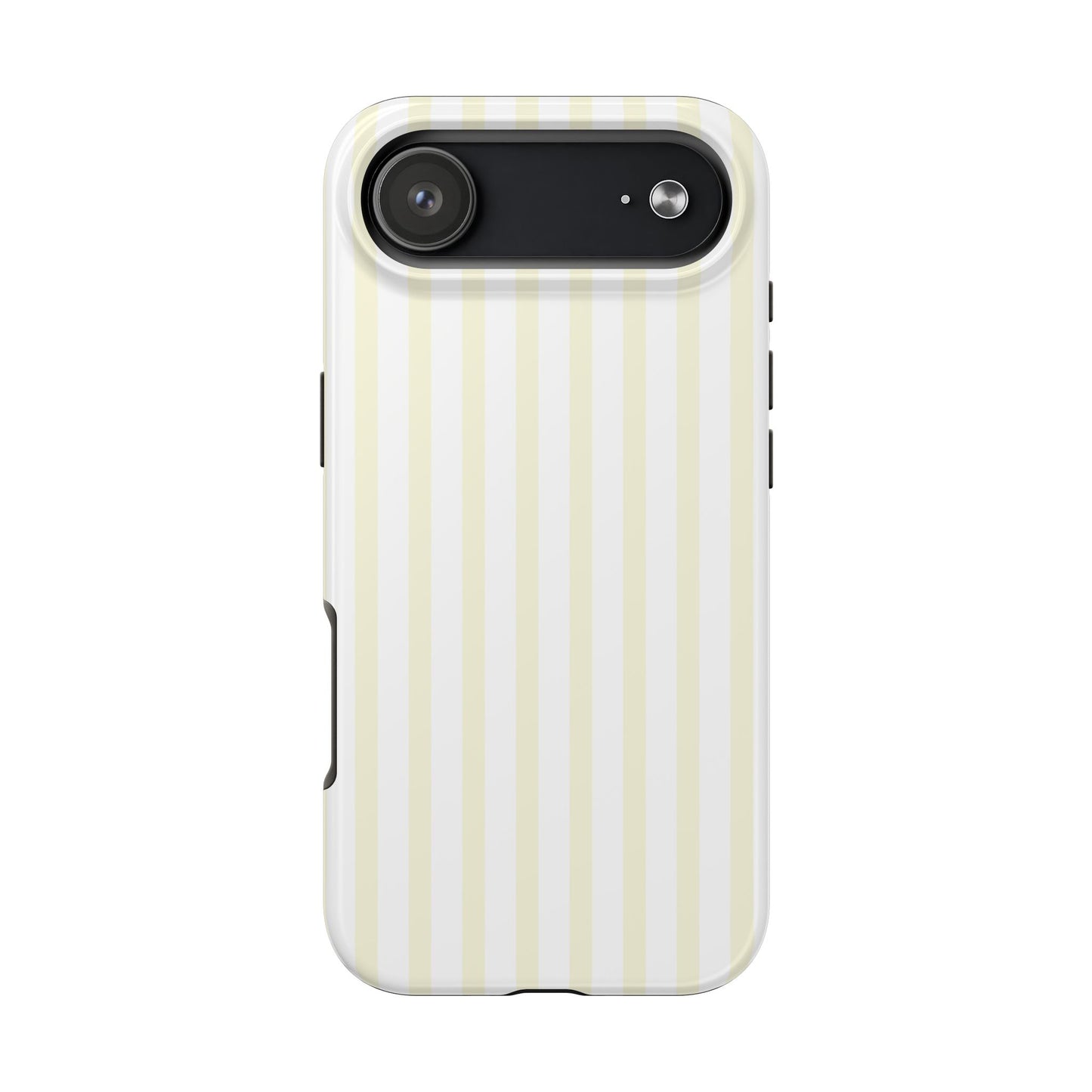 Butter & White Striped Phone Case